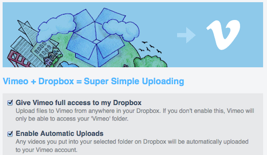 Vimeo dropbox