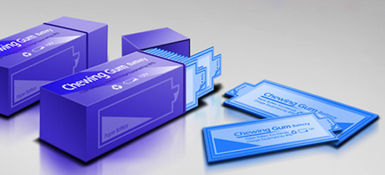 chewing gum battery