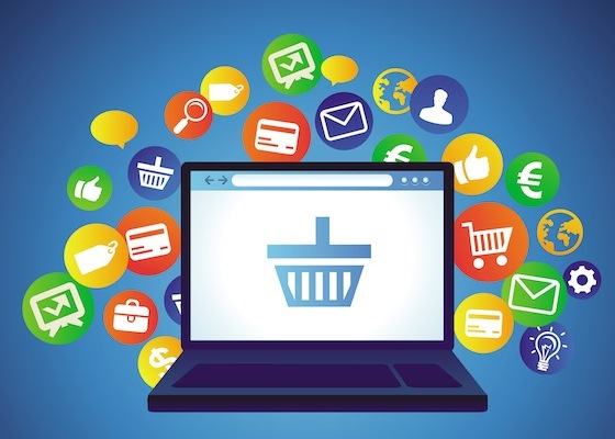 Vector online shopping concept
