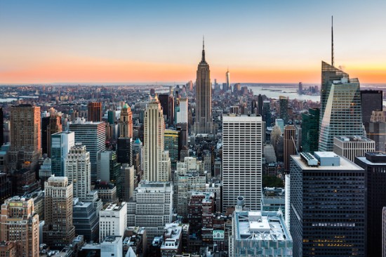 New York Skyline at sunset
