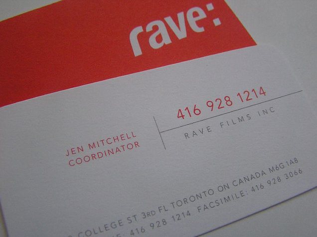 rave-business-card carte de visite rave